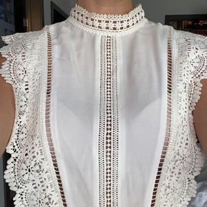 Lace lightweight top with open back detail